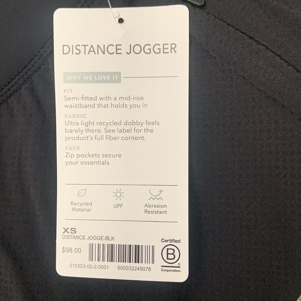 ATHLETA Distance Jogger In Dobby Black NWT - Picture 4 of 5